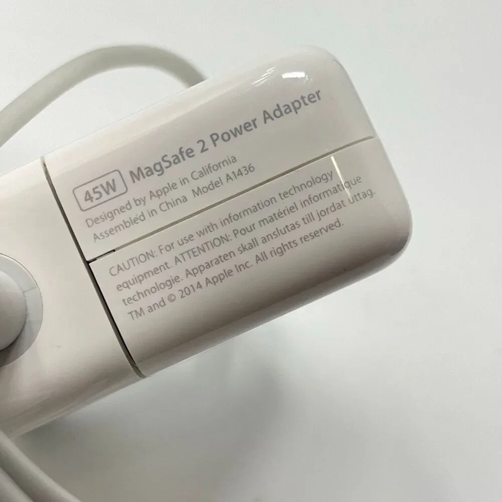 OEM Apple 45 Watt MagSafe 2 45W Power Charger MS2 A1436 w/ 6ft Wall Cord Plug